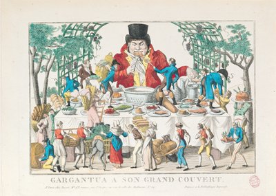 Gargantua at His Table by French School